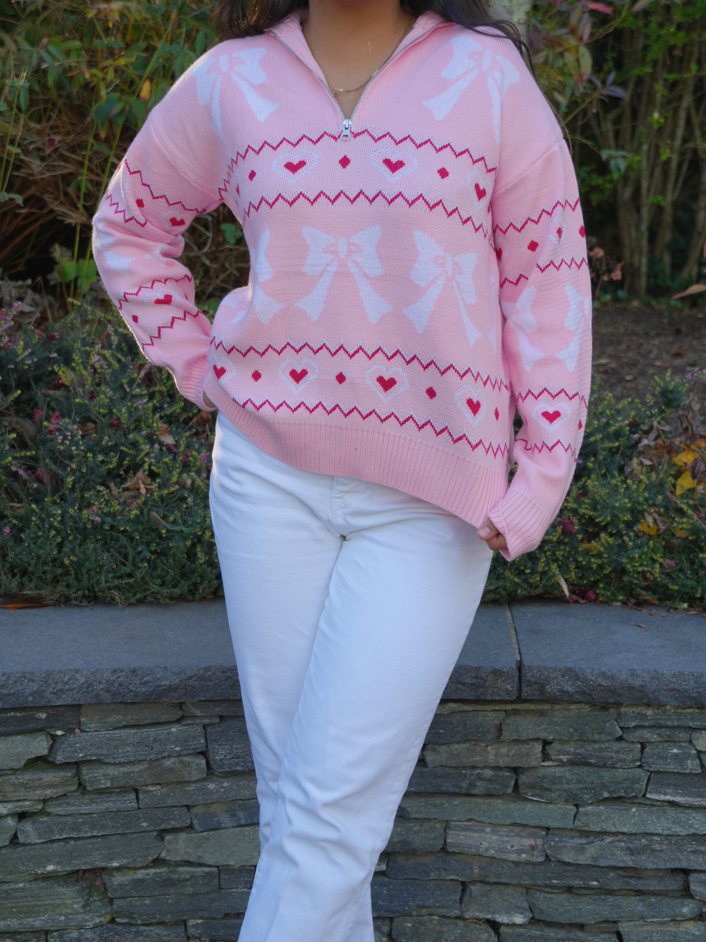 PINK WINTER'S QUARTER ZIP